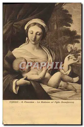 Ansichtskarte AK Torino R Pinacoteca La Madonna col Figlio Sassoferrato