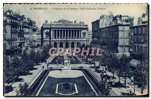 Ansichtskarte AK Marseille Le Square de la Bourse