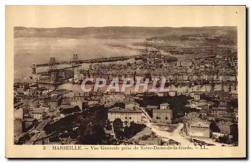 Ansichtskarte AK Marseille Vue Generale prise de Notre Dame de la Garde