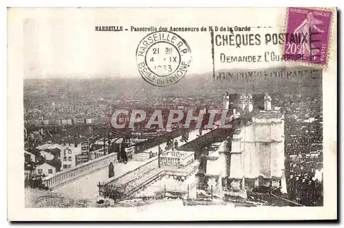 Cartes postales Marseille Passerelle des Ascenseurs de ND de la Garde