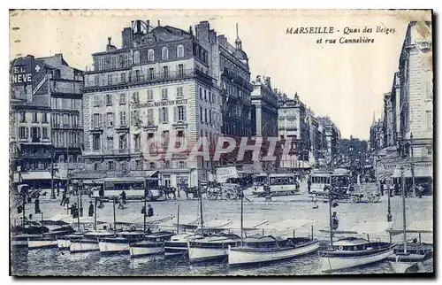 Cartes postales Marseille Quai des Belges et rue Cannebiere