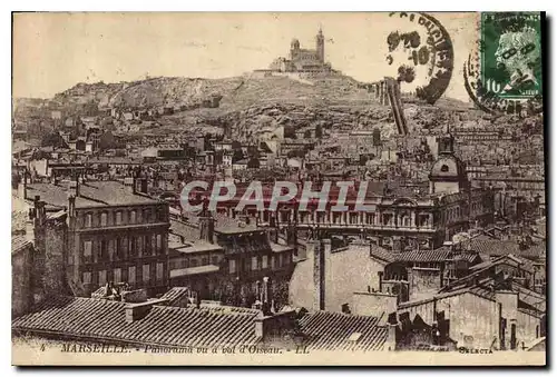 Cartes postales Marseille Panorama vu a vol d'Oiseau