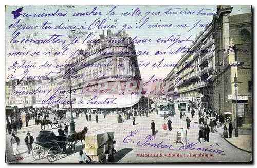 Cartes postales Marseille Rue de la Republique