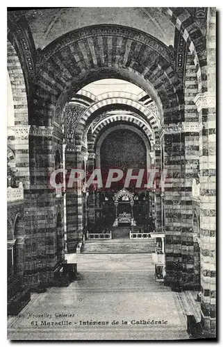 Cartes postales Marseille Interieur de la Cathedrale