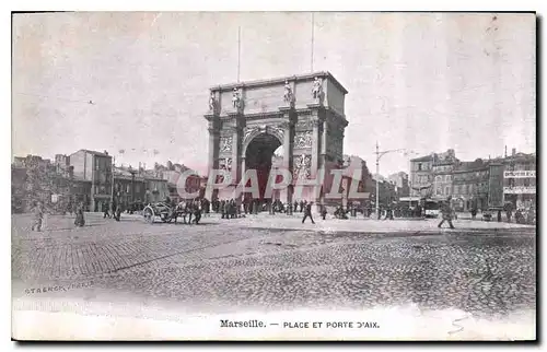 Cartes postales Marseille Place et Porte d'Aix