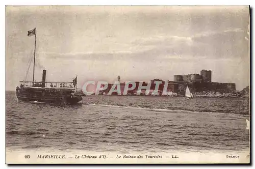 Ansichtskarte AK Marseille Chateau d'If Le Bateau des Touristes