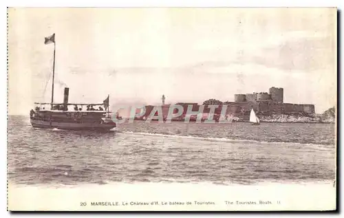 Cartes postales Marseille Le Chateau d'If Le Bateau de Touristes