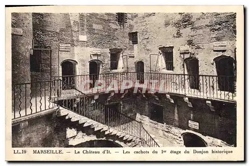 Ansichtskarte AK Marseille Le Chateau d'If Les Cachots du 1er historique etage du Donjon