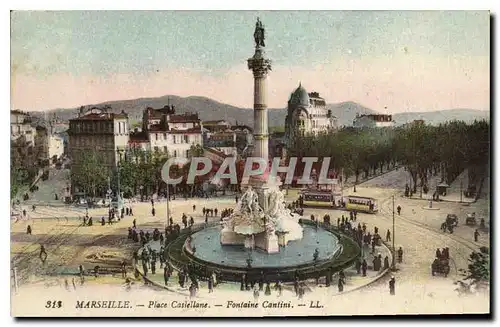 Cartes postales Marseille Place Castellane Fontaine Cantini