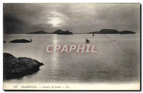 Cartes postales Marseille Coucher de Soleil