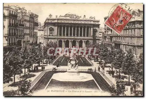 Cartes postales Marseille La Bourse et le Square