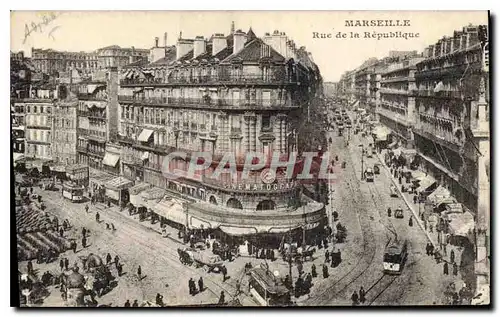 Cartes postales Marseille Rue de la Republique