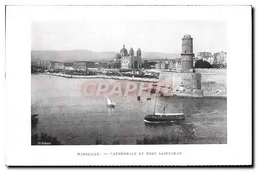 Cartes postales Marseille Cathedrale et Fort Saint Jean