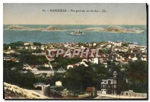 Cartes postales Marseille Vue generale sur les Iles