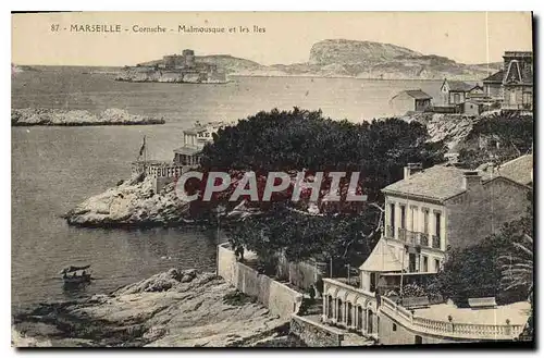 Ansichtskarte AK Marseille Corniche Malmousque et les Iles