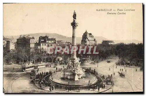 Ansichtskarte AK Marseille Place Castellane Fontaine Cantini