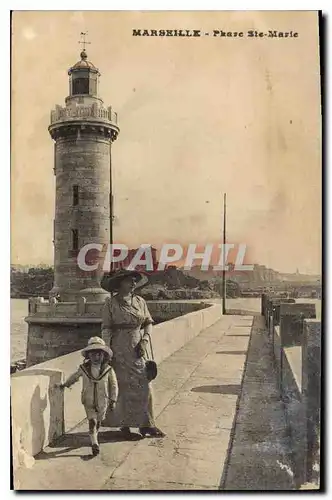 Ansichtskarte AK Marseille Phare Ste Marie