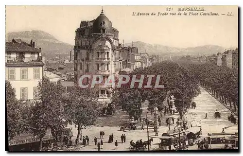 Ansichtskarte AK Marseille L'Avenue du Prado vu de la Place Castellane