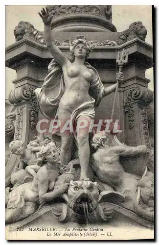 Ansichtskarte AK Marseille La Fontaine Cantini la mer Amphitrite detail