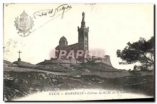 Cartes postales Marseille Colline de Notre Dame de la Garde