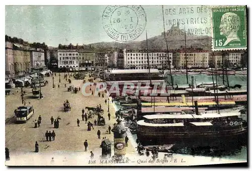 Cartes postales Marseille Quai des Belges Bateaux