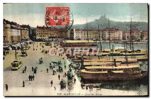 Cartes postales Marseille Quai des Belges Bateaux