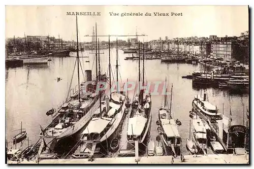 Ansichtskarte AK Marseille Vue generale du Vieux Port Bateaux