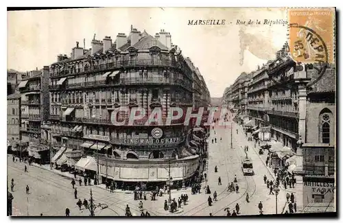 Cartes postales Marseille Rue de la Republique