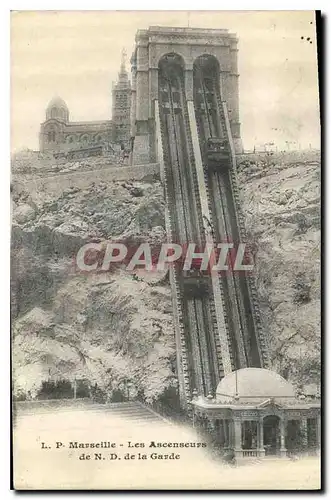 Cartes postales Marseille Les Ascenseurs de Notre Dame de la Garde