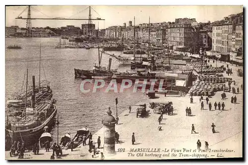 Ansichtskarte AK Marseille Le Vieux Port et Pont Transbordeur Bateaux