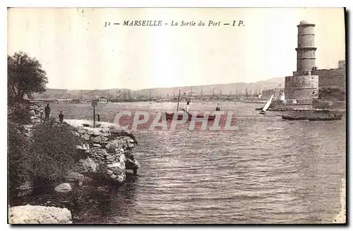 Cartes postales Marseille La Sortie du Port