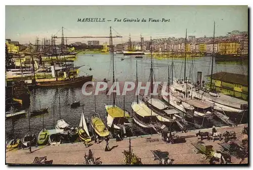 Ansichtskarte AK Marseille Vue generale du Vieux Port Bateaux