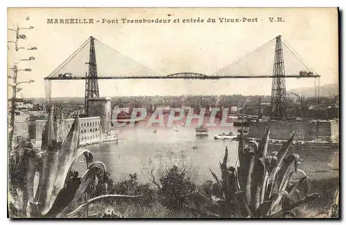 Cartes postales Marseille Pont Transbordeur et entree du Vieux Port