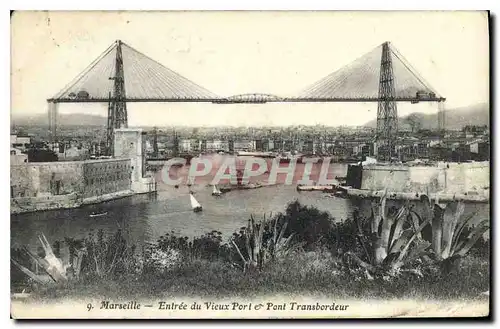 Cartes postales Marseille Entree du Vieux Port Pont Transbordeur