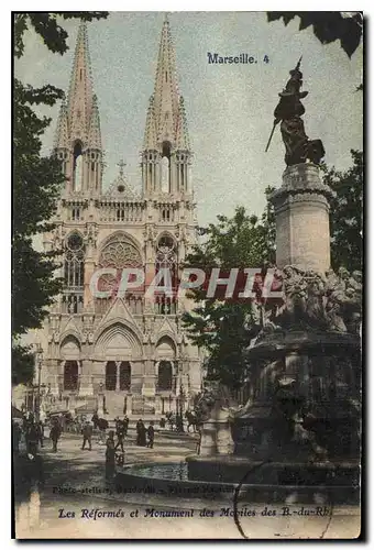 Cartes postales Marseille Les Reformes et Monument des Mobiles des Bouches du Rhone