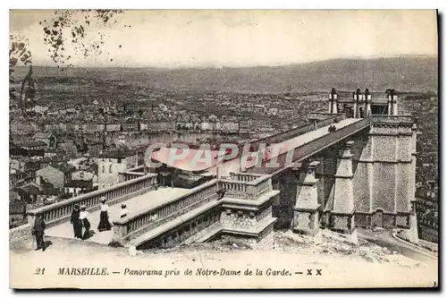 Ansichtskarte AK Marseille Panorama pris de Notre Dame de la Garde