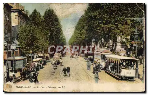 Ansichtskarte AK Marseille Le Cours Belsunce Tramway