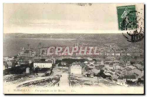 Cartes postales Marseille Vue generale sur les Bassins