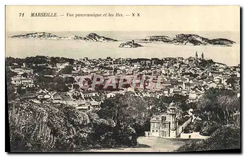 Cartes postales Marseille Vue Panoramique et les Iles