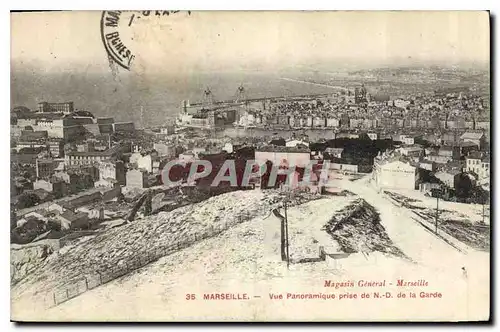 Ansichtskarte AK Marseille Vue Panoramique prise de Notre Dame de la Garde