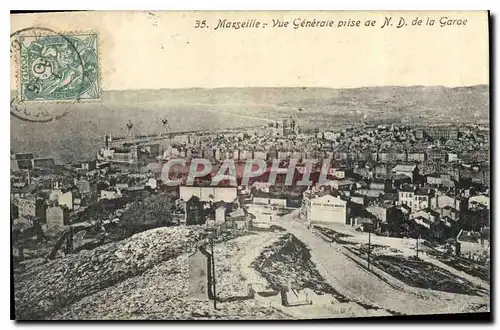 Ansichtskarte AK Marseille Vue generale prise de Notre Dame de la Garde