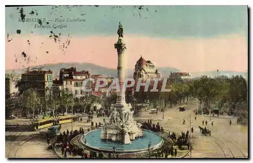 Ansichtskarte AK Marseille Place Castellane Fontaine Cantini