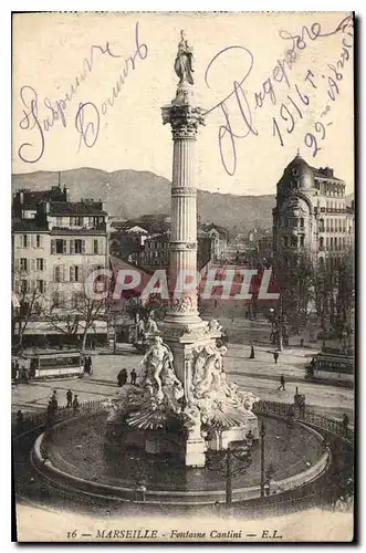 Cartes postales Marseille Fontaine Cantini