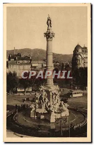 Ansichtskarte AK Marseille Bouches du Rhone Place Castellane et Fontaine Cantini