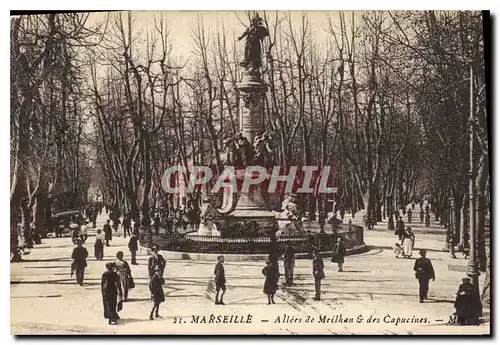 Cartes postales Marseille Allees de Meilhan des Capucines