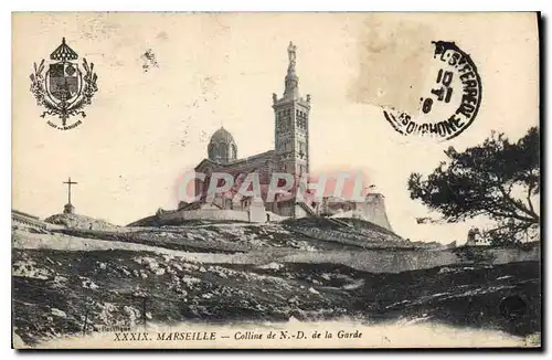 Cartes postales Marseille Colline de Notre Dame de la Garde