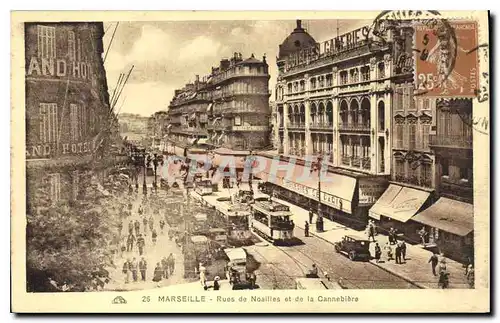 Ansichtskarte AK Marseille Rue de Noailles et de la Cannebiere