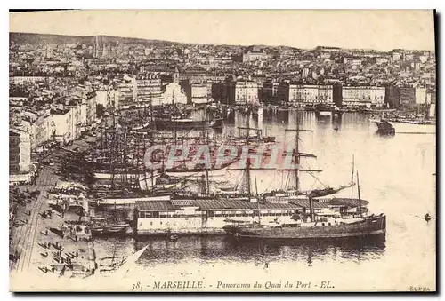 Ansichtskarte AK Marseille Panorama du Quai du Port