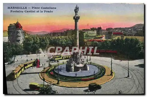 Ansichtskarte AK Marseille Place Castellane La Fontaine Cantini et le Prado