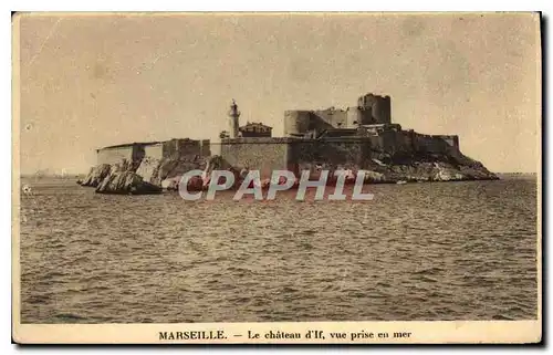 Cartes postales Marseille Chateau d'If vue prise en mer